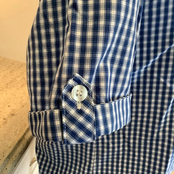 Haymaker Blue and White Plaid Shirt Size Medium - Picture 6 of 9